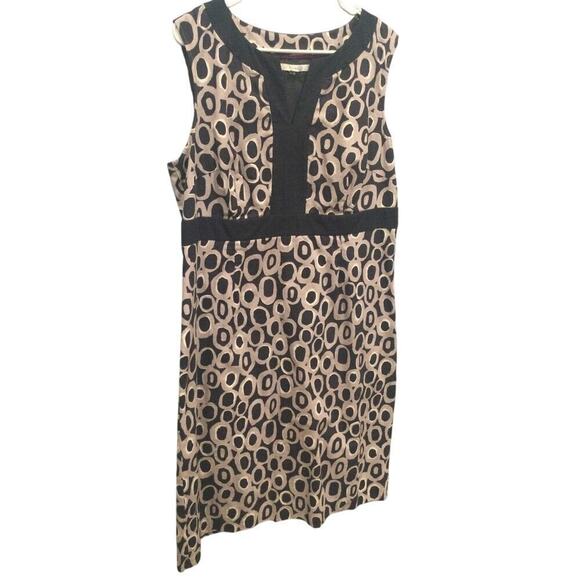 Boden Womens Shift Dress Size 12R 12 Regular Black White Geometric Work Career - Picture 1 of 11